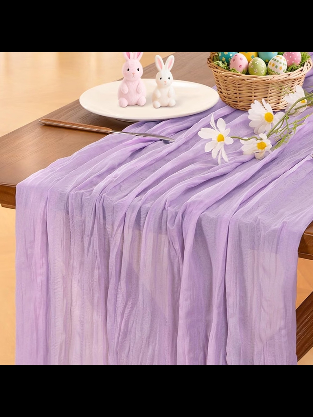 Lavender Sheer Table Runner - Home Dining